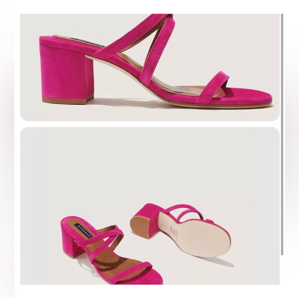 Margaux Perry sandals in suede Berry Pink 37.5
